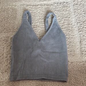Charcoal Ribbed Women's Camisole